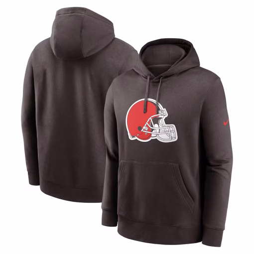 Cleveland Browns Nike Club Logo Pullover Hoodie – Brown