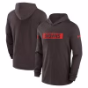 Cleveland Browns Nike Sideline Hoodie Performance Long Sleeve T-Shirt – Brown