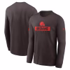 Cleveland Browns Nike Sideline Performance Long Sleeve T-Shirt – Brown