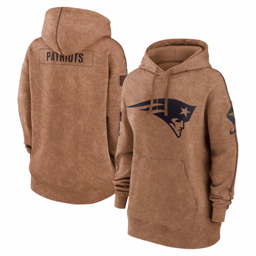 Men’s Nike Brown New England Patriots Salute To Service Pullover Hoodie