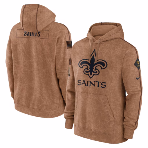Men’s Nike Brown New Orleans Saints Salute To Service Club Pullover Hoodie