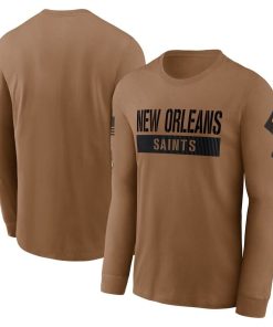 Men’s Nike Brown New Orleans Saints Salute To Service Long Sleeve T-Shirt