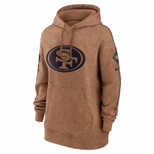 Men’s Nike Brown San Francisco 49ers Salute To Service Pullover Hoodie - Image 3
