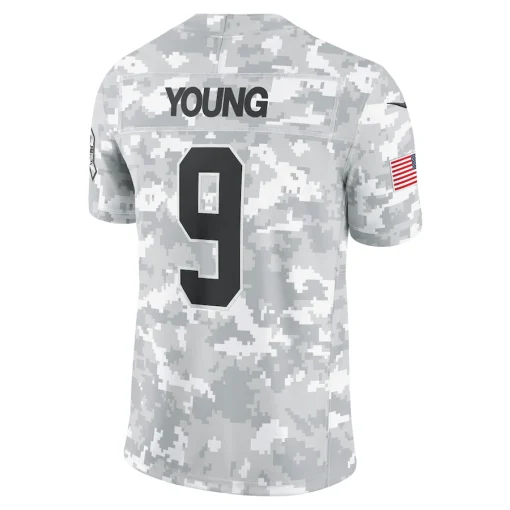 Bryce Young Carolina Panthers Nike 2024 Salute to Service Limited Jersey – Arctic Camo - Image 3