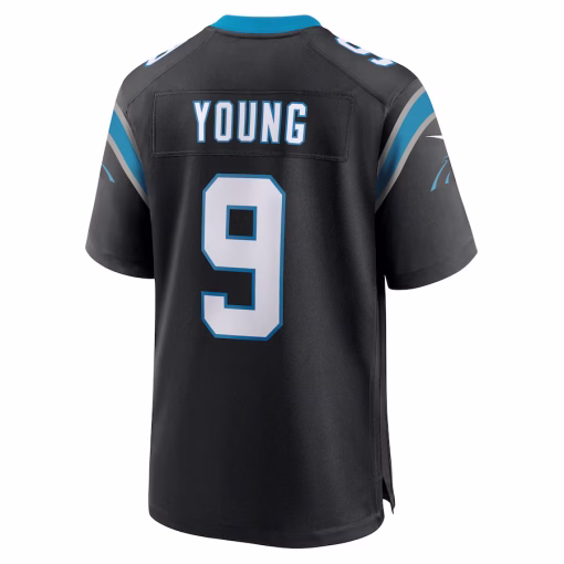 Bryce Young Carolina Panthers Nike Team Game Jersey – Black - Image 3