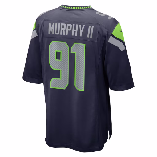 Byron Murphy II Seattle Seahawks Nike Player Game Jersey – College Navy - Image 3