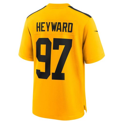Cameron Heyward Pittsburgh Steelers Nike Alternate 1933 Throwback Game Jersey – Gold - Image 3