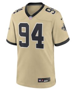 Alternative view of Cameron Jordan New Orleans Saints Nike Gameday Golds Alternate Game Player Jersey – Gold