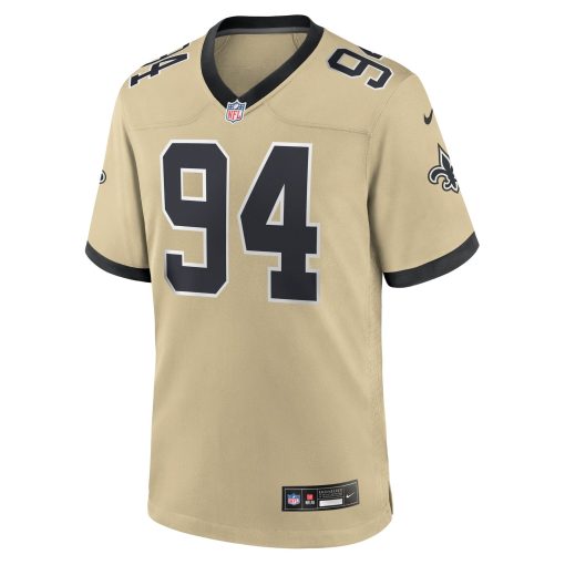 Cameron Jordan New Orleans Saints Nike Gameday Golds Alternate Game Player Jersey – Gold - Image 2