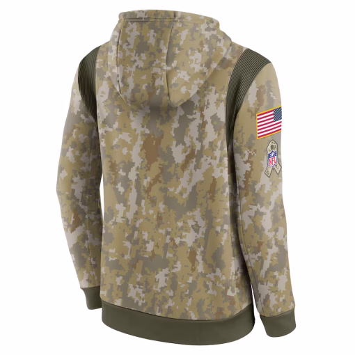 Seattle Seahawks Nike Salute To Service Therma Performance Pullover Hoodie – Camo - Image 3