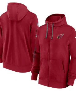 Arizona Cardinals Nike 2024 Sideline Club Full-Zip Hoodie – Cardinal
