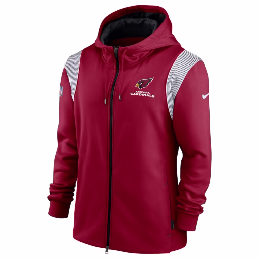 Arizona Cardinals Nike Performance Sideline Lockup Full-Zip Hoodie – Cardinal - Image 2