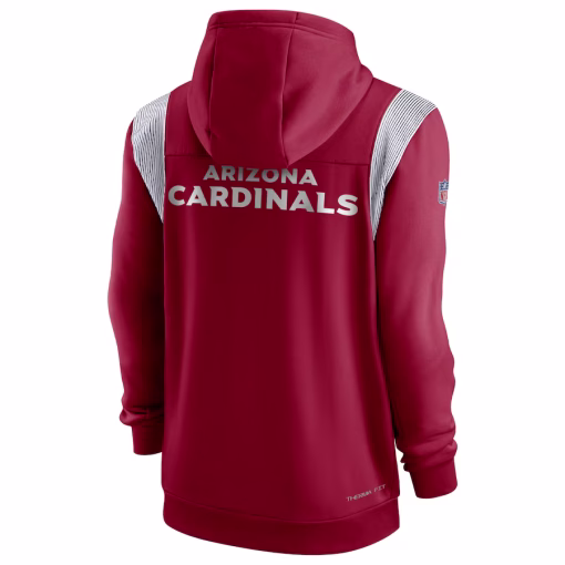 Arizona Cardinals Nike Performance Sideline Lockup Full-Zip Hoodie – Cardinal - Image 3