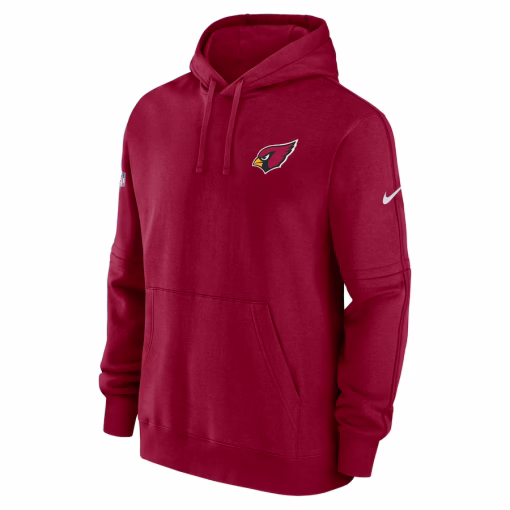 Arizona Cardinals Nike Sideline Club Fleece Pullover Hoodie – Cardinal - Image 2