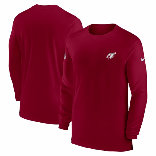 Arizona Cardinals Nike Sideline Coach Performance Long Sleeve T-Shirt – Cardinal