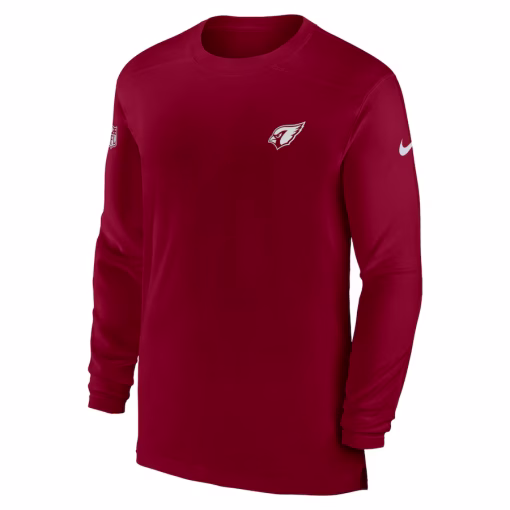 Arizona Cardinals Nike Sideline Coach Performance Long Sleeve T-Shirt – Cardinal - Image 2