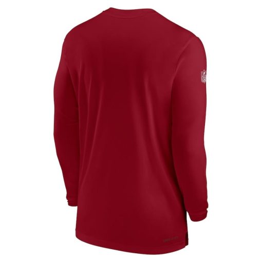 Arizona Cardinals Nike Sideline Coach Performance Long Sleeve T-Shirt – Cardinal - Image 3