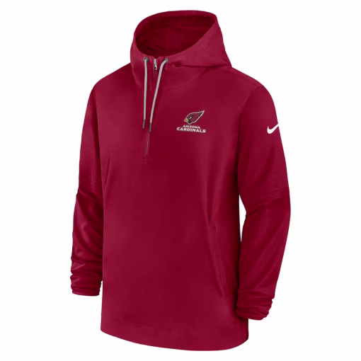 Arizona Cardinals Nike Sideline Half-Zip Hoodie – Cardinal - Image 2