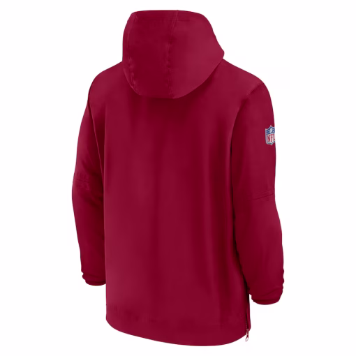 Arizona Cardinals Nike Sideline Half-Zip Hoodie – Cardinal - Image 3