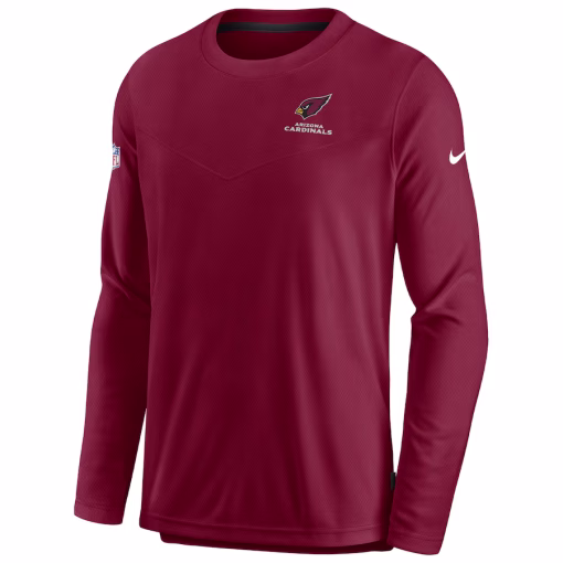 Arizona Cardinals Nike Sideline Lockup Performance Pullover Sweatshirt – Cardinal - Image 2