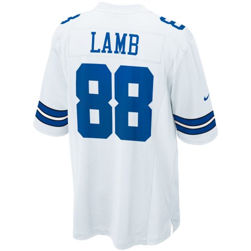 CeeDee Lamb Dallas Cowboys Nike Game Team Jersey – White - Image 3