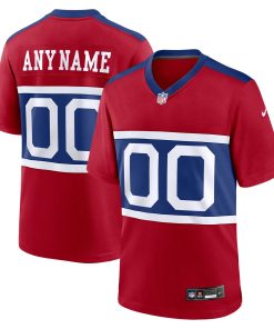 New York Giants Nike Alternate Game Custom Jersey – Century Red