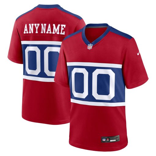 New York Giants Nike Alternate Game Custom Jersey – Century Red