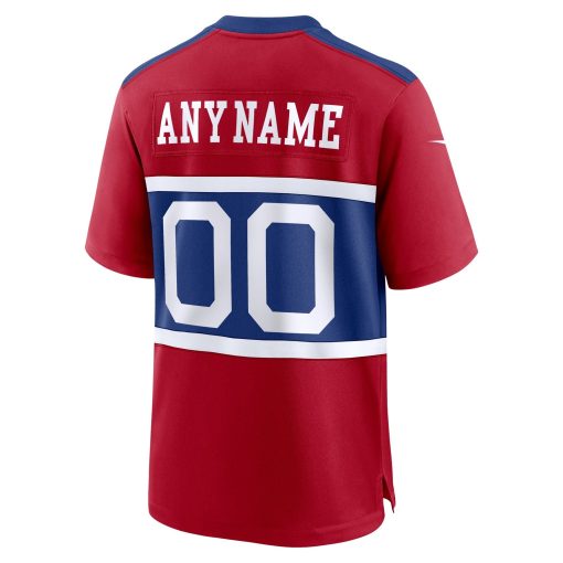 New York Giants Nike Alternate Game Custom Jersey – Century Red - Image 3