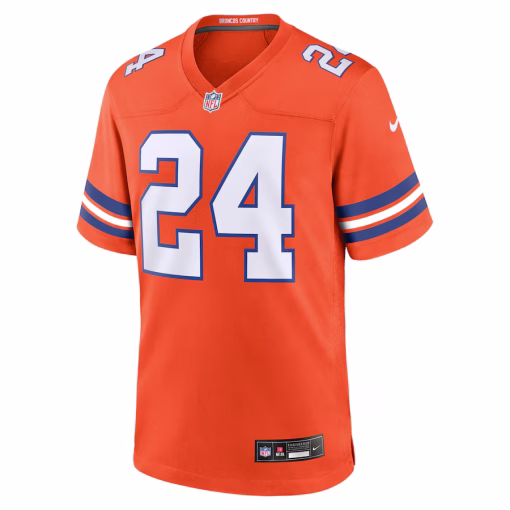 Champ Bailey Denver Broncos Nike Mile High Collection 1977 Throwback Retired Player Game Jersey – Orange - Image 3