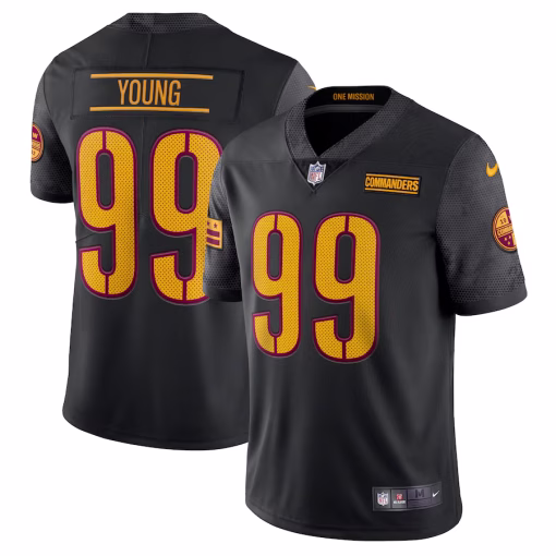 Chase Young Washington Commanders Nike Alternate Vapor Limited Jersey – Black