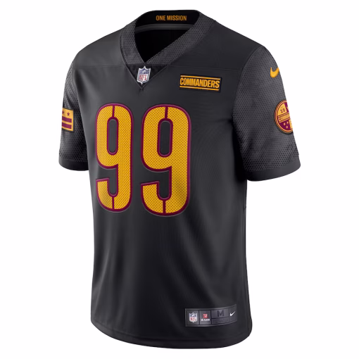Chase Young Washington Commanders Nike Alternate Vapor Limited Jersey – Black - Image 2
