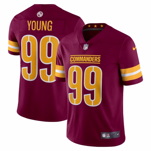 Chase Young Washington Commanders Nike Vapor Limited Jersey – Burgundy
