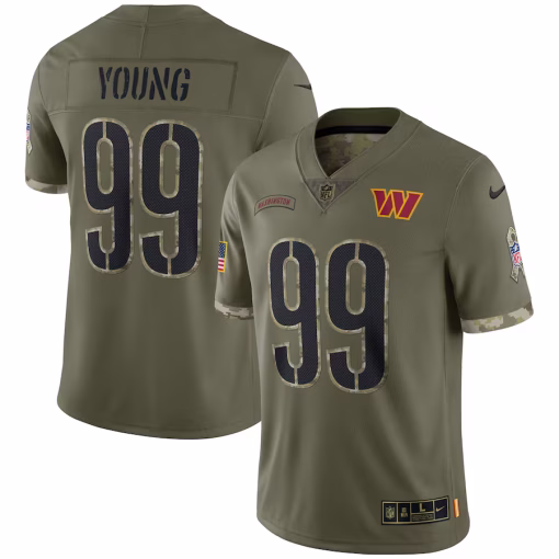 Chase Young Washington Commanders Nike Salute To Service Limited Jersey – Olive