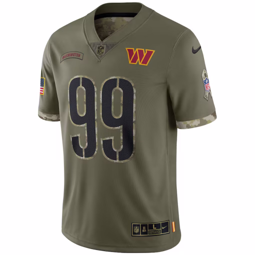 Chase Young Washington Commanders Nike Salute To Service Limited Jersey – Olive - Image 3