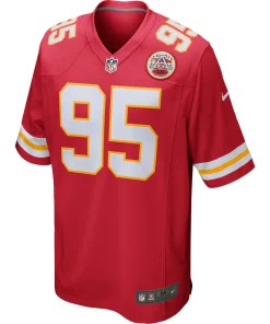 Alternative view of Men’s Kansas City Chiefs Chris Jones Nike Red Game Jersey