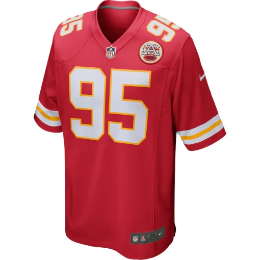 Men’s Kansas City Chiefs Chris Jones Nike Red Game Jersey - Image 2
