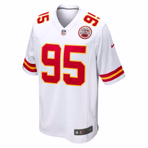 Men’s Kansas City Chiefs Chris Jones Nike White Game Jersey - Image 2