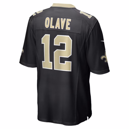Chris Olave New Orleans Saints Nike Player Game Jersey – Black - Image 3
