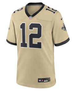 Alternative view of Chris Olave New Orleans Saints Nike Gameday Golds Alternate Game Player Jersey – Gold