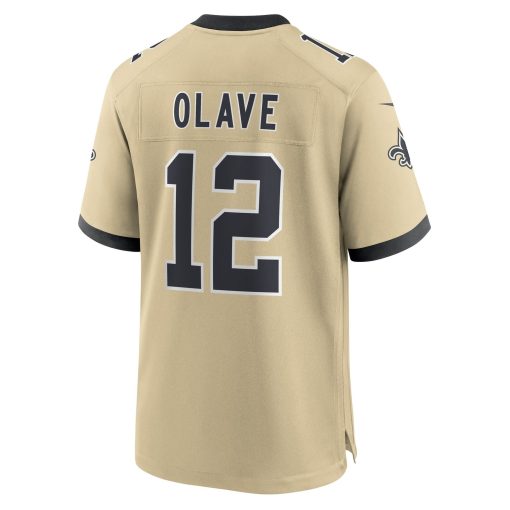 Chris Olave New Orleans Saints Nike Gameday Golds Alternate Game Player Jersey – Gold - Image 3