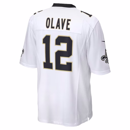 Chris Olave New Orleans Saints Nike Game Player Jersey – White - Image 3