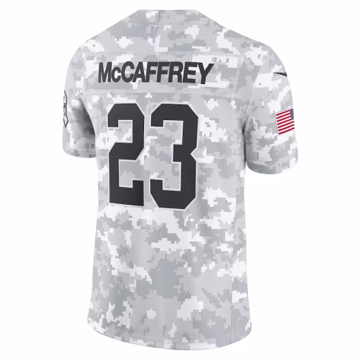 Christian McCaffrey San Francisco 49ers Nike 2024 Salute to Service Limited Jersey – Arctic Camo - Image 3