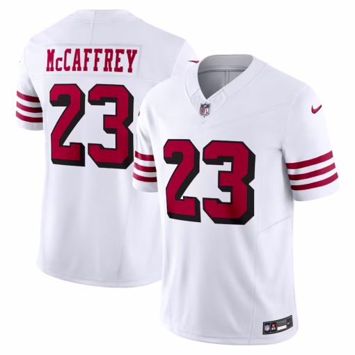 Christian McCaffrey San Francisco 49ers Nike Vapor F.U.S.E. Limited 2nd Alternate Jersey – White