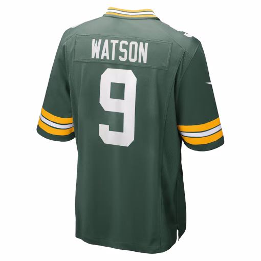Men’s Green Bay Packers Christian Watson Nike Green Game Player Jersey - Image 3