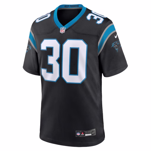 Chuba Hubbard Carolina Panthers Nike Team Game Jersey – Black - Image 2