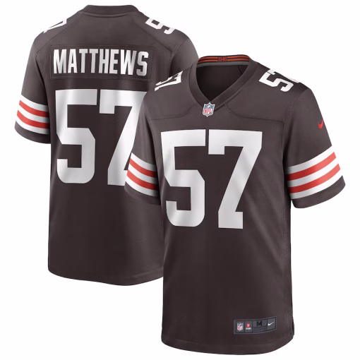 Clay Matthews Cleveland Browns Nike Game Retired Player Jersey – Brown