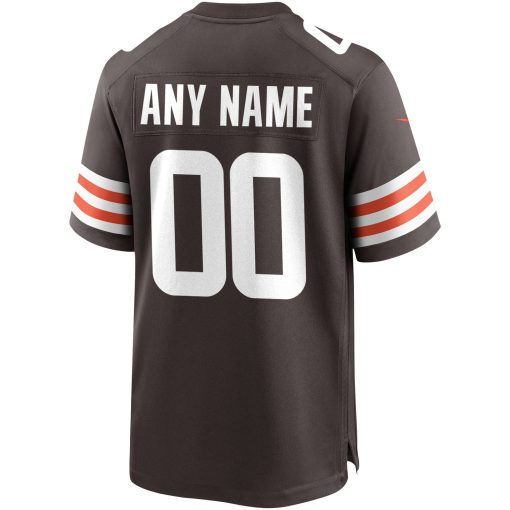 Nike Cleveland Browns Custom Game Jersey – Brown - Image 3