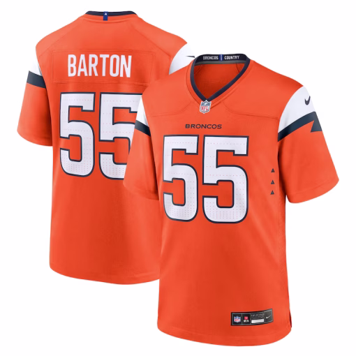 Cody Barton Denver Broncos Nike Game Jersey – Orange
