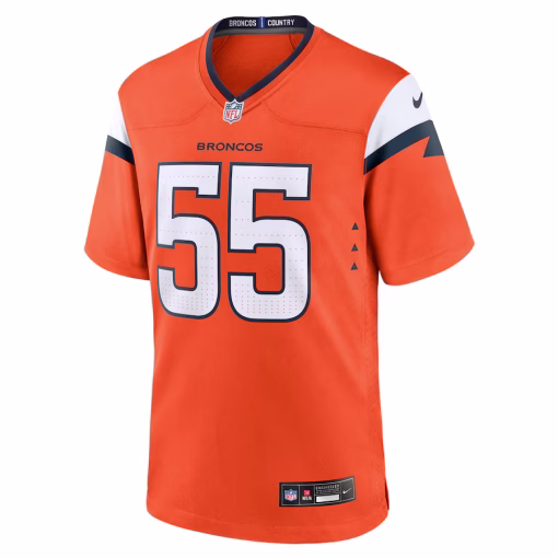 Cody Barton Denver Broncos Nike Game Jersey – Orange - Image 3