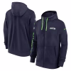 Seattle Seahawks Nike 2024 Sideline Club Full-Zip Hoodie – College Navy